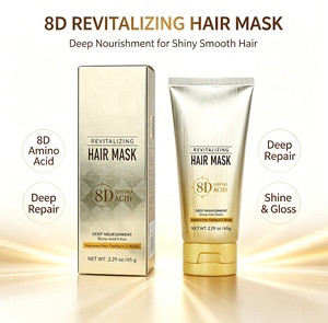 Crema Revitalizante 2 en 1 con Aminoácidos 8D para el Cabello, 65g, Reparación Profunda, Brillo y Luminosidad para Cabello Dañado - Product Image 1