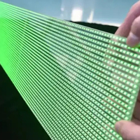 Écran LED transparent super fin et souple P6, film LED transparent flexible