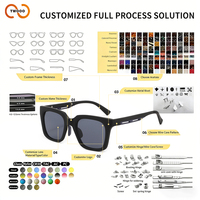 TWOOO T1699 Nouvelles Lunettes de Soleil Unisexe Carrées Tendance Haut de Gamme Style Célébrité Internet Transfrontalière Personnalisées
