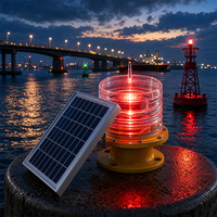 Lampe de navigation marine compacte en aluminium avec capteur photoélectrique intégré, LED solaire, protection IP68, balise lumineuse marine