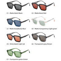 Lunettes de soleil polarisées carrées vintage de luxe 2025 TR90, lunettes de soleil tendance rectangulaires personnalisées avec verres TAC UV400 pour unisexe
