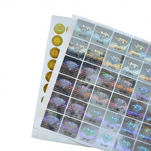 Custom Holographic Vinyl Adhesive Sticker Anti-Counterfeit <b>Packaging</b> Security <b>Label</b> for Warranty Gift & Craft Use Model 08 - Product Image 2
