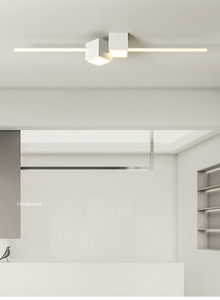 โคมไฟเพดาน LED แบบมินิมอล แสงสีขาวเย็น 1000*170 มม. สำหรับห้องนั่งเล่น พร้อมฝาครอบกระดาษ ค่า CRI สูง 90 Ra90 - Product Image 2