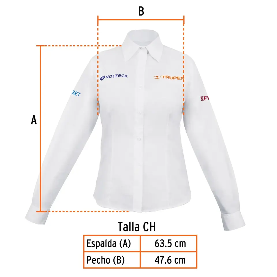 Master with 24 units Long-sleeved shirt for women, white, CH, truper