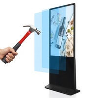 Precio de Fábrica, Pantalla Digital de Señalización de 43, 49 y 55 Pulgadas, Soporte de Pie, Interior/Exterior, Pantalla LED/LCD para Publicidad, Kiosco, Tótem, Monitor de TV Inteligente