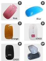 Mouse Nirkabel 2.4G Laris Manis Model Apple Tipis Baterai 2AAA Berlapis Karet USB PC Laptop Untuk Tangan Kanan Stok Tersedia