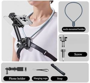 Universel pour téléphones mobiles <span class=keywords><strong>et</strong></span> appareils photo <span class=keywords><strong>Première</strong></span> perspective Fixe Anti Shake Magnetic Neckband Phone Holder for Live Video Shot - Product Image 6