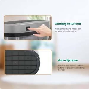 <span class=keywords><strong>Cubo</strong></span> <span class=keywords><strong>de</strong></span> <span class=keywords><strong>basura</strong></span> <span class=keywords><strong>de</strong></span> acero inoxidable <span class=keywords><strong>de</strong></span> 13 galones y <span class=keywords><strong>50</strong></span> <span class=keywords><strong>litros</strong></span>, tapa <span class=keywords><strong>de</strong></span> alta capacidad sin contacto automático, para uso en interiores, para cocina, dormitorio, hogar y oficina - Product Image 5