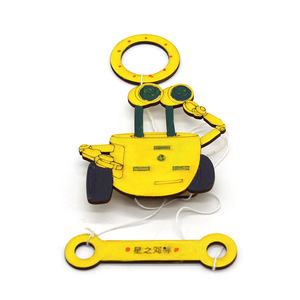 Wooden Robot Climbing String Toy <b>Diy</b> <b>Kit</b> Manual Control Educational Science Toy For Kids Age 4 6Y Cartoon Shape - Product Image 4