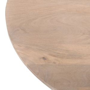 Modern Natural Round Dining <b>Table</b> Made from <b>Solid</b> Mango <b>Wood</b> Premium Finish Dining Furniture for Kitchen Dining Room - Product Image 4