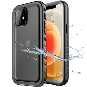 Volledig Afgesloten Waterdichte Behuizing Voor Iphone 12, Full-Body Robuuste Behuizing Met Ingebouwde Schermbeschermer Voor Iphone 12 Pro