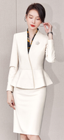Vêtements d'affaires femmes costume costume nouveau printemps et automne professionnel tempérament costume robe entretien gestionnaire salopette femme