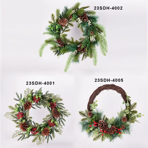 Planta Artificial Plantsphere, Oferta, Guirnalda Decorativa Colgante de Piñas de Cedro de Plástico Rojo, Guirnalda de Ratán, Planta Decorativa - Product Image 5