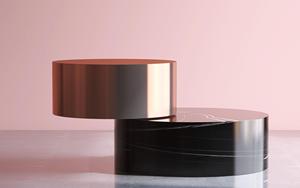 <b>Round</b> White Marble Sintered Stone <b>Table</b> Top with Aluminum Edge | Modern Commercial Tabletop Wholesale - Product Image 2