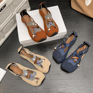 Sandales plates de plage confortables et tendance pour femmes, modèle 2025, légères, à lacets, style plateforme, pour usage extérieur - Product Image 5