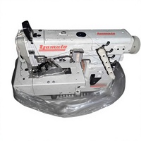 Machine à coudre à double aiguille à plat Yamato 2300M pour usage domestique, moteur 2000 points/min, épaisseur 6 mm, cœur PLC, 50 kg, machine à coudre d'occasion