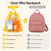 Sac à dos transparent personnalisé en PVC, petit format, étanche, pour l'été, la plage, le téléphone portable, les voyages, l'école, le rangement