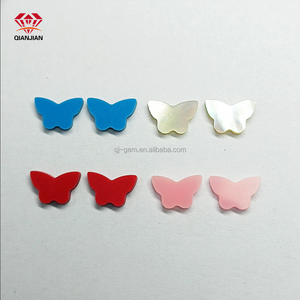 6*6*2 8*8*2 10*10*2 12*12*2mm Qianjian venta al por mayor personalizado ojo mariposa forma ágata piedra trébol <span class=keywords><strong>de</strong></span> cuatro <span class=keywords><strong>hojas</strong></span> para la fabricación <span class=keywords><strong>de</strong></span> joyas - Product Image 5