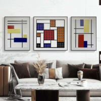 Vente directe d'usine, peinture décorative, art mural abstrait de haute qualité personnalisé, peintures murales pour fond de canapé