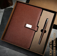 Coffret Cadeau d'Affaires Personnalisable : Carnet en Polyuréthane à Fermeture Rapide, Boîte Cadeau, Notes de Réunion, Journaux Personnels