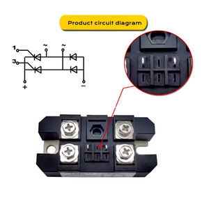 Module de pont redresseur monophasé semi-contrôlé MFQ100A-16 100-1600V CIs 100A 600V 1200V 1600V MFQ60A MFQ100A-1600V - Product Image 5