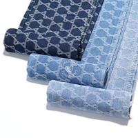 Hexagonal Bleu 80% Coton Jacquard Denim Tissu pour Jeans 10.5 Oz Haute Qualité Denim Tissu En Gros