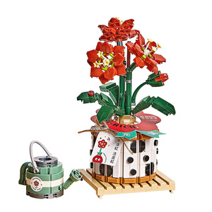 <span class=keywords><strong>LOZ</strong></span> flor edificio ladrillo DIY fresa planta Barbadoslily modelo juguete flor bloque construcción juguete presente ramo ornamento - Product Image 1