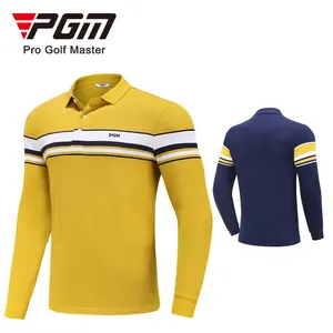 PGM YF379 Golf Mens Các Loại Polo Golf T Shirt Sọc Dài Tay Áo Golf Bóng Áo Sơ Mi