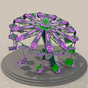 Atracciones Comerciales para Parques de Diversiones, Columpios Dobles, Columpios de Brazo Doble para Exteriores, en Venta - Product Image 3