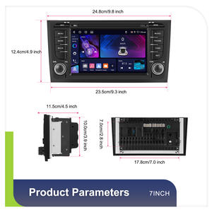 Podofo 7 "4 + 64G 2 Din Android Autoradio GPS intégré USB sans fil Carplay/Android Auto Wifi/EQ Car Audio pour <span class=keywords><strong>Audi</strong></span> A6 C5/S6/<span class=keywords><strong>RS6</strong></span> - Product Image 5