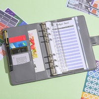Carnet de comptabilité A6 en cuir PU à feuilles mobiles, créatif, pour budget et planification financière, avec grille de puzzle – Vente en gros