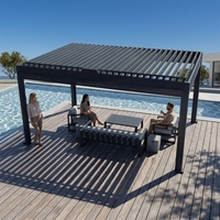 Pergola Bioclimatique Moderne en Aluminium à Lames Orientables et Gazebo de Jardin 2025 – Grande Vente, Tailles Personnalisables