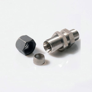 ข้อต่อท่อไฮดรอลิกแบบหนีบเดี่ยว ROKE สแตนเลส พร้อมข้อต่อแบบทะลุแผ่น UNF NPT BSPT - Product Image 5