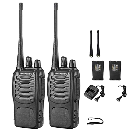Baofeng Bf 888s Set with Earpiece Charger Analog Ham Two Way Radio 16 Channel Rechargeable Waterproof Long Range Walkie Talkie