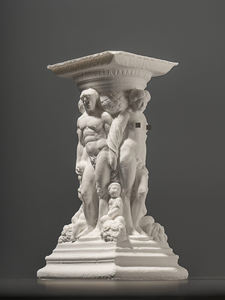 อุปกรณ์ตกแต่งตู้<span class=keywords><strong>ปลา</strong></span>สไตล์ยุโรปแบบบาโรก รูปทรงเสาโรมัน พร้อมรูปปั้นกรีก ทำจากปูนซีเมนต์ - Product Image 1