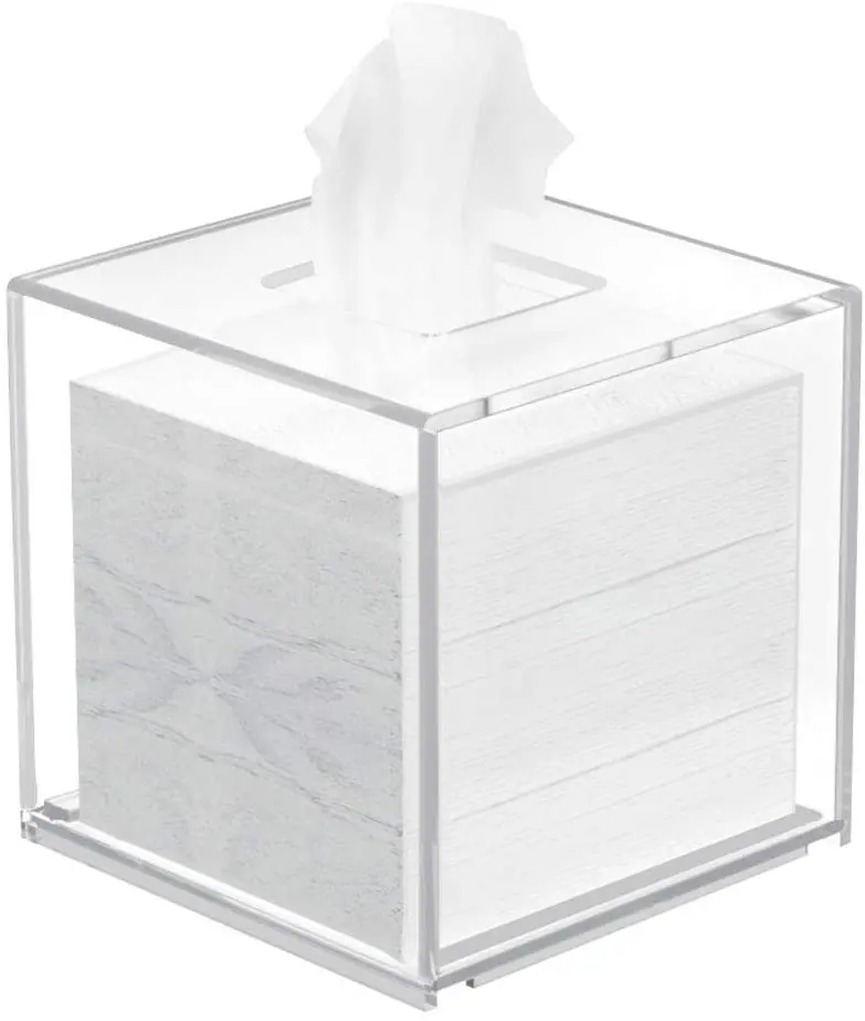 Maßge schneiderte Tissue Box Cover, quadratische Acryl Tissues Papier halter für Badezimmer Schlafzimmer Büro