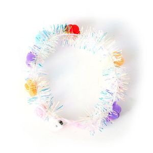 Serre-tête lumineux en forme de couronne, 10 lumières LED dorées avec fleurs, pour la décoration de fête d'anniversaire d'enfants - Product Image 4