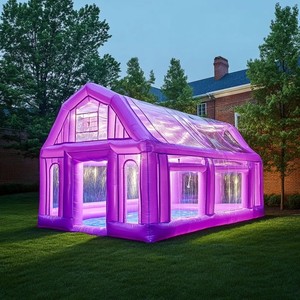 Bán buôn Inflatable Barn hồ bơi cho trẻ em trang trại theo chủ đề hồ bơi nước Inflatable với tán che cho sân sau & mùa hè chơi - Product Image 4