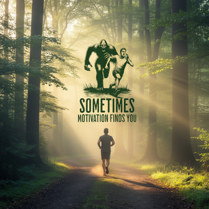 Parfois, la motivation vous trouve. T-shirt de course Bigfoot. - Product Image 3