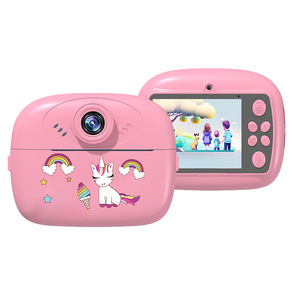 Kamera Digital kartun 1080P lucu untuk anak-anak, mainan anak perempuan motif instan Selfie Sensor pencitraan CMOS tipe Media - Product Image 1