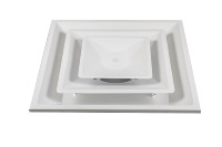 Diffuseur de plafond carré moderne à circulation d'air en T 24x24 pour usage hôtelier