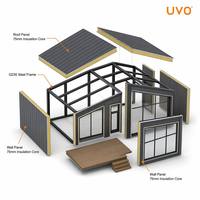 UVO 52 ㎡   Maisons préfabriquées de luxe : Maison moderne à structure en acier |   Villa préfabriquée entièrement personnalisable, maison de luxe et construction modulaire