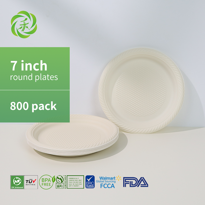 Lvhe Compostable Biodegradable Cornstarch 8x8x3 Inch