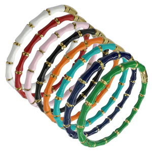 बांस का तेल ड्रिपिंग स्टेनलेस स्टील स्क्रूड्राइवर ब्रेसलेट ब्रेसलेट महिलाओं के जिरकॉन पर्यावरण अनुकूल चूड़ियां सोना/चांदी/गुलाब सोना/चांदी/गुलाब सोना प्लेटेड माइक्रो - Product Image 1