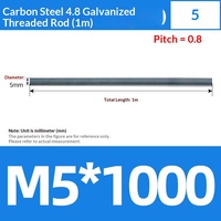 Galvanized Zinc Plated Steel Toothed Rod 1m Full Thread Metric M8 M10 M12 M14 M16