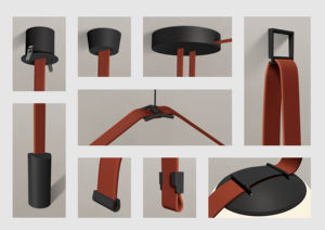 Superficie Canopy D205mm DC48V Cinturón magnético tejido negro Módulo de iluminación de cinturón de tela moderna arquitectónica Iluminación de pista flexible - Product Image 2