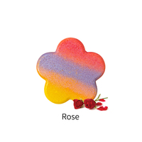 Bombes de bain relaxantes en forme de fleur colorée, parfumées à la rose, biologiques, naturelles, véganes, faites à la main, pour enfants, en coffret cadeau, marque privée