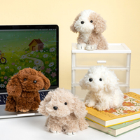 Pendentif en peluche chiot bouclé mignon et petit, doux et moelleux, jouet en peluche chien Teddy, breloque de sac, ornement anti-stress de bureau, cadeau souvenir