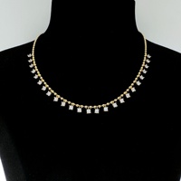 Collier chaîne de perles étoilées en diamant pour femme, style coréen, polyvalent, pour mariage, vente en gros, idéal pour le dropshipping