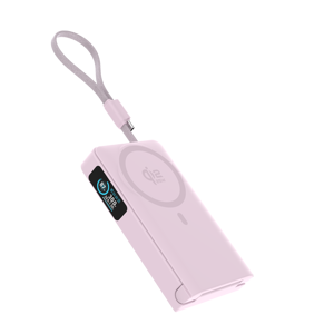 โลโก้ OEM แบตสำรองไร้สายแม่เหล็กแบบกึ่งแข็ง Qi2.2 25W ความจุ 10000mAh ชาร์จเร็ว 30W สายในตัว พร้อมขาตั้งโทรศัพท์ และหน้าจอ TFT - Product Image 5
